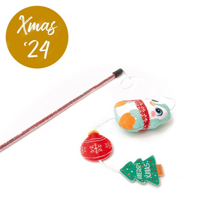 Christmas Chilly Penguin Dangler Cat Toy