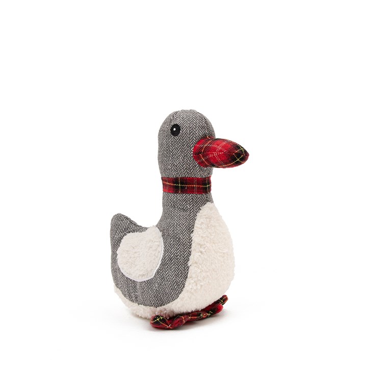 Christmas Goose with Tartan Beak Dog Toy