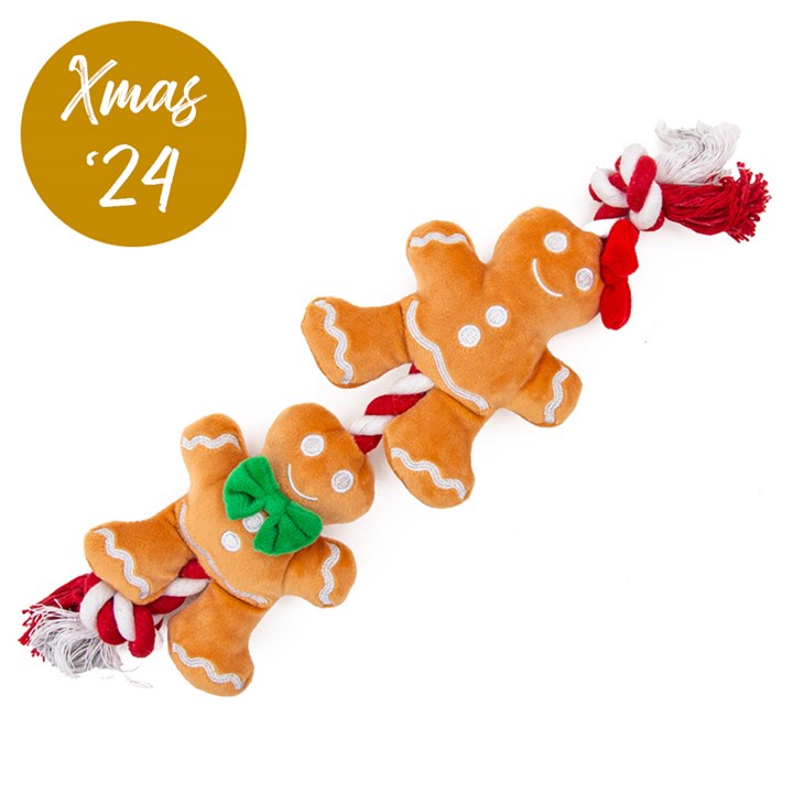 Christmas Gingerbread Rope Dog Toy