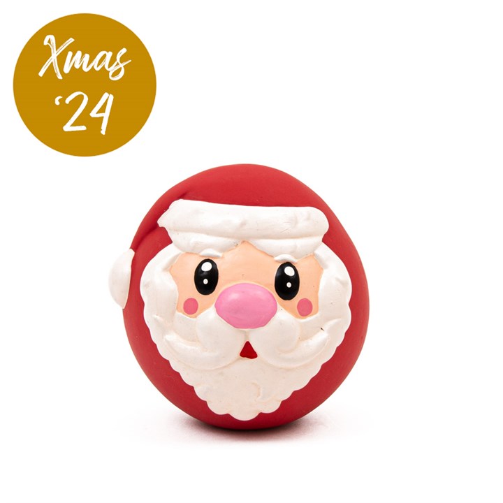 Christmas Latex Santa Ball Dog Toy