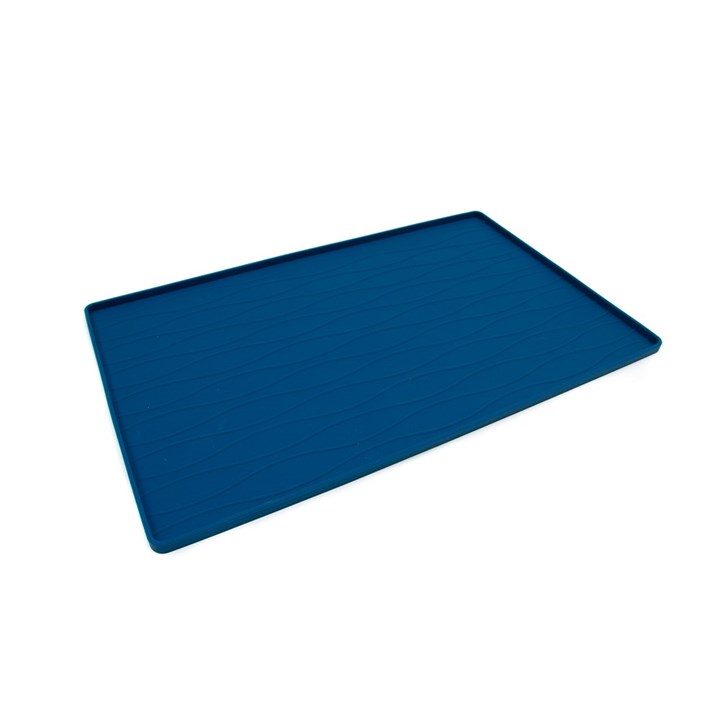 Blue Silicone Food Mat with Waves