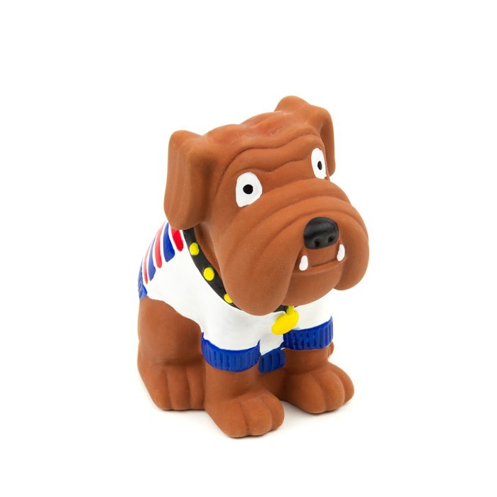 Latex British Bulldog Dog Toy