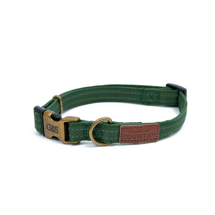 Country Pet Collar Forest Green