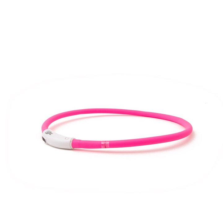 Glow LED Rechargeable Dog Collar Pink