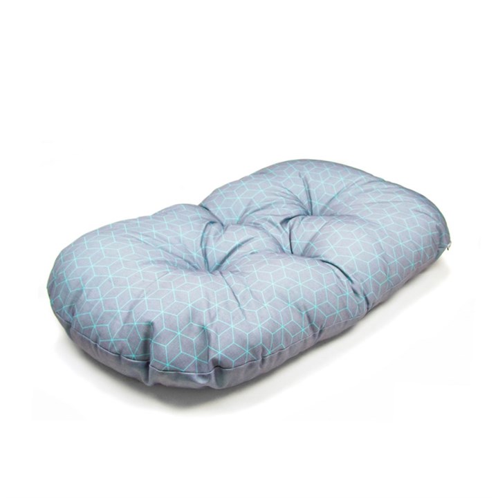 Grey Geometric Mattress Dog Bed