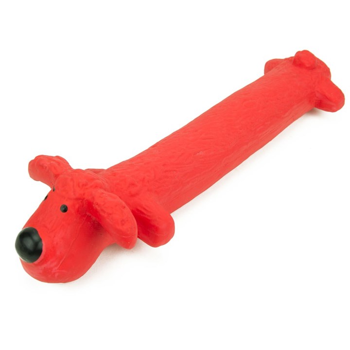 Latex Red Long Dog Dog Toy