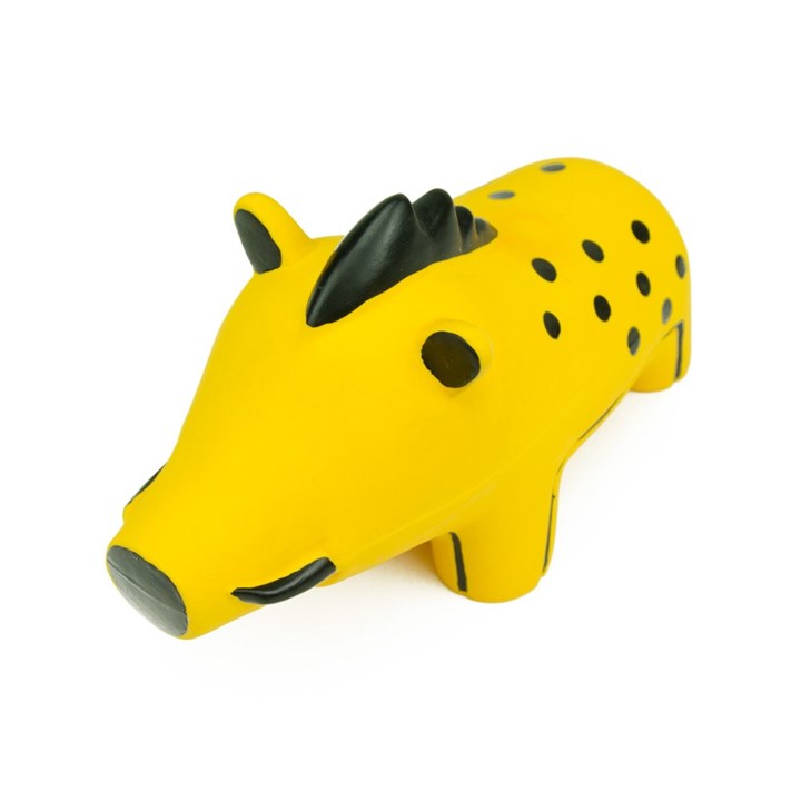 Latex Yellow Grunting Boar Dog Toy