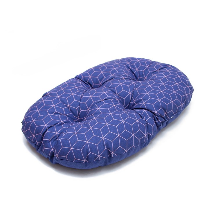 Navy Geometric Mattress Dog Bed