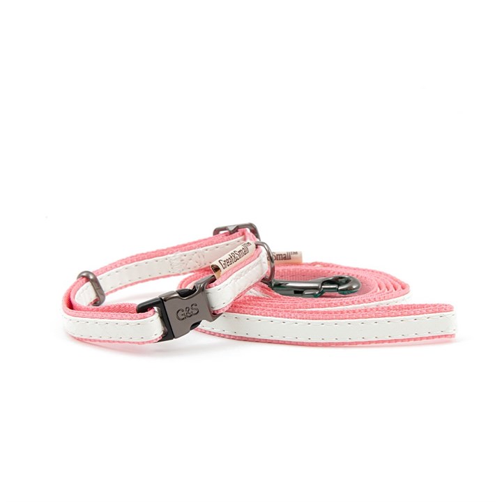 Little&Lively Puppy Collar & Lead Tiffany Pink