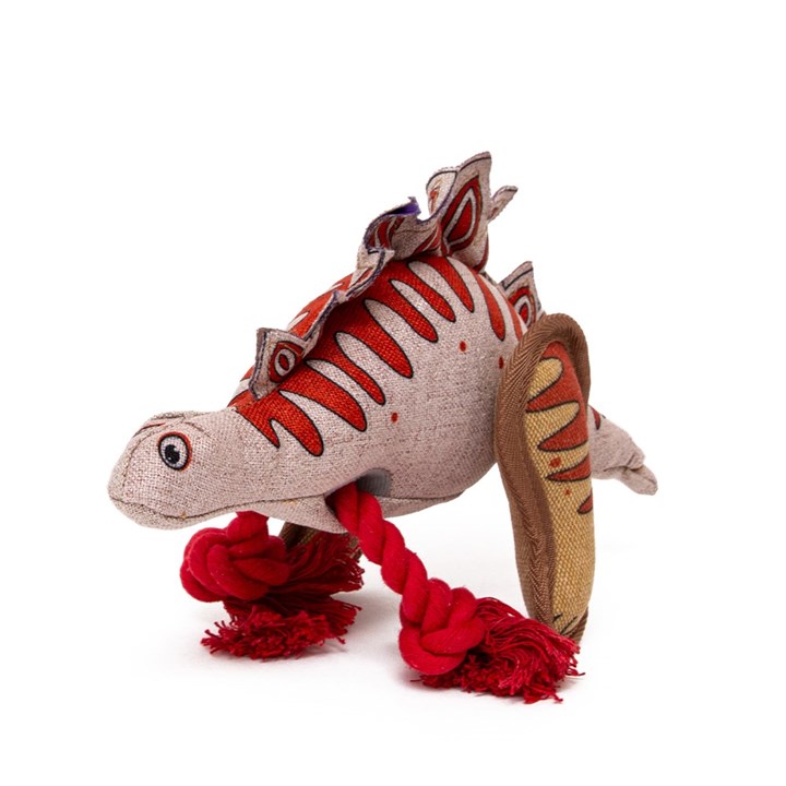 Stegosaurus with Rope Dog Toy