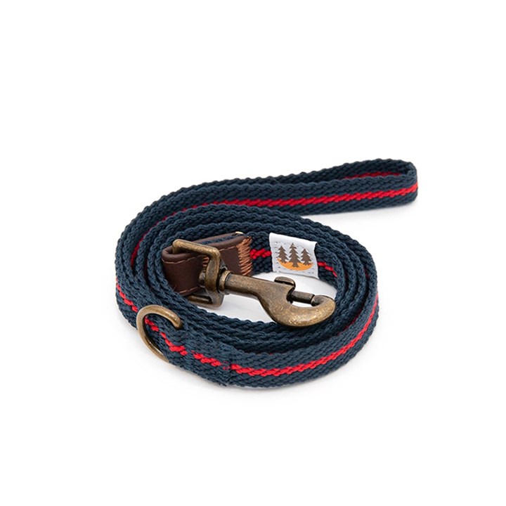Country Woven Dog Lead Blue/Red
