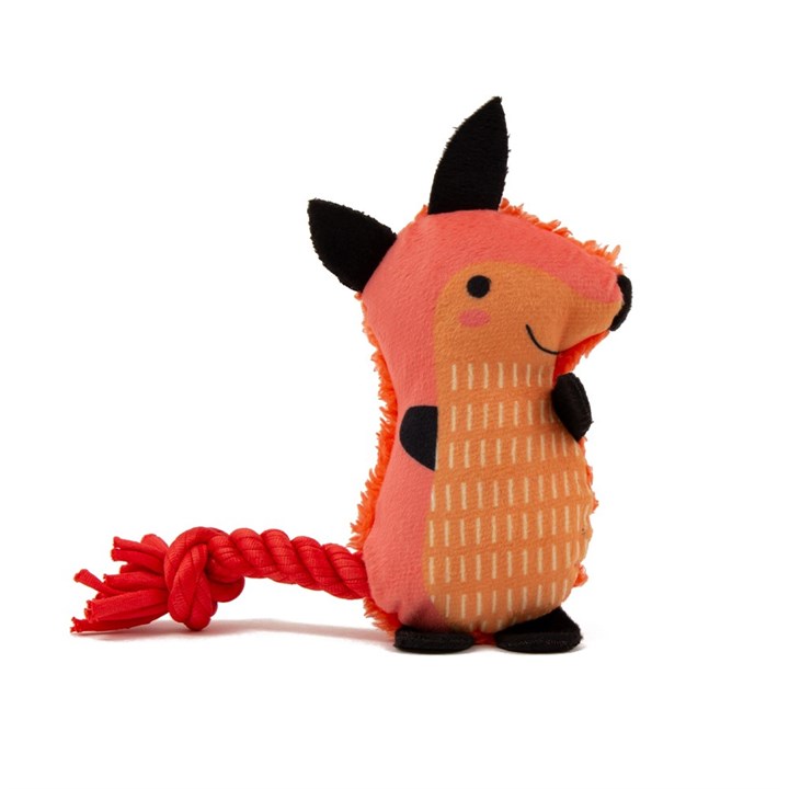 Little&Lively Fox with Rope Dog Toy