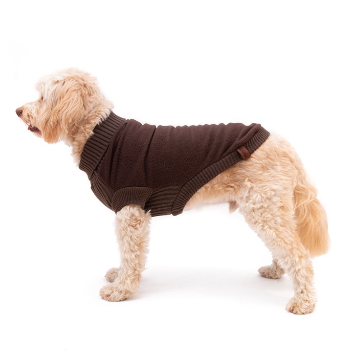 Country Fleece Jumper Brown Dog Coat