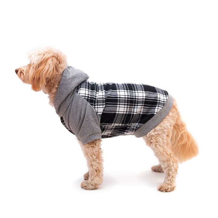 Country Adventure Black Check Dog Hoodie
