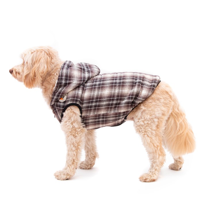 Country Brown Check Gilet Dog Coat