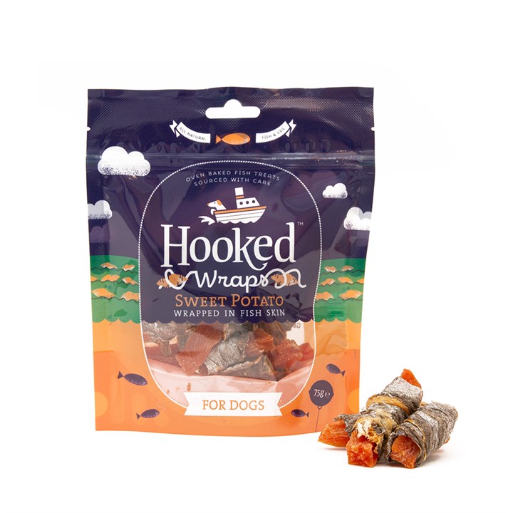 Hooked Wraps Sweet Potato Dog Treats