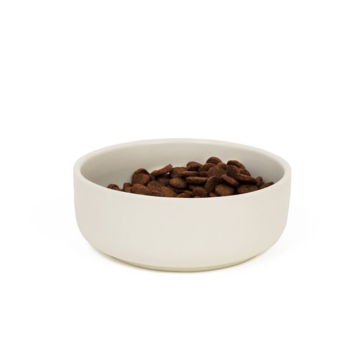 Penrose Cream Stoneware Pet Bowl