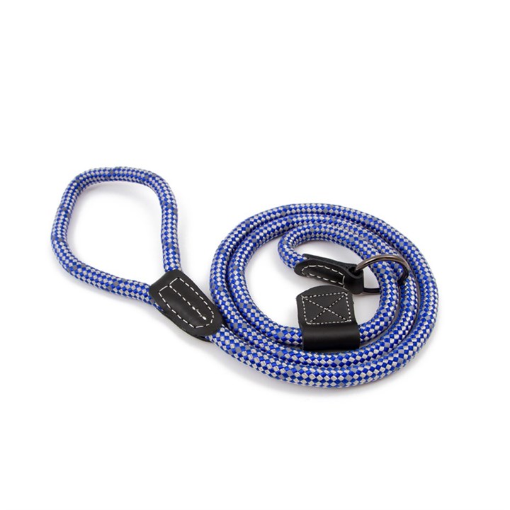 Rope Slip Dog Lead Blue